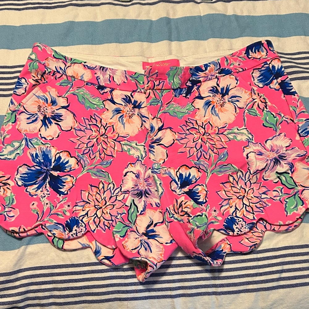 Lilly Pulitzer Pink Floral High Waist Shorts